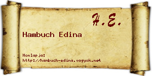Hambuch Edina névjegykártya